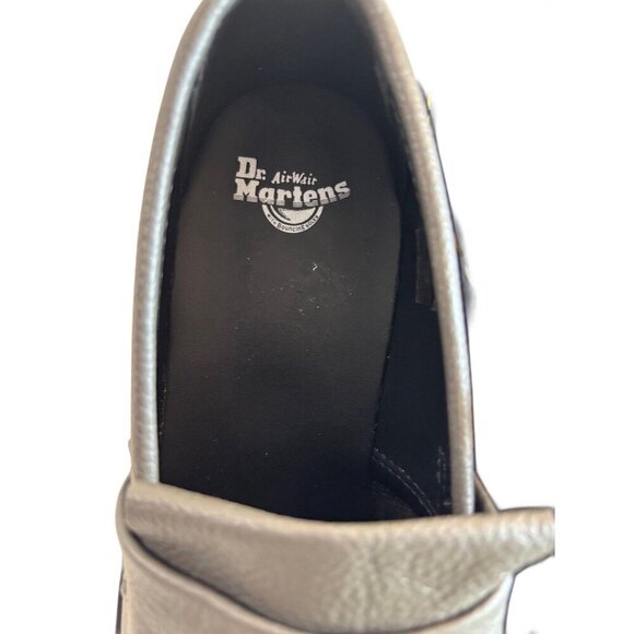 Dr. Martens Women's Adrian Virginia Grey Leather Tassel Loafer, Size 9 - Picture 4 of 6